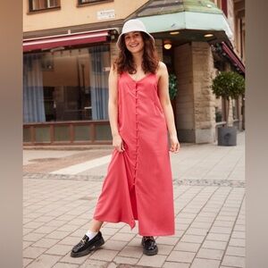 Uniqlo button down camisole dress